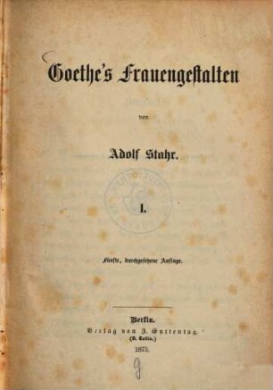 Goethe's Frauengestalten, 1