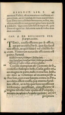 Cap. 5. De Efficiente Per se et per accidens.