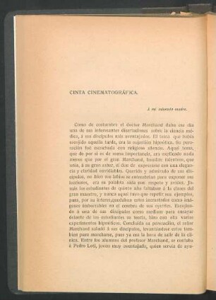 Cinta cinematográfica. : A mi adorada madre.