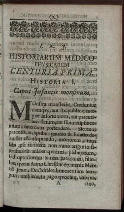 Historia I. - Historia XX.