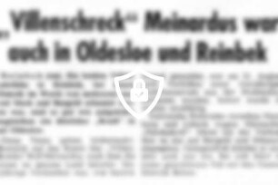 "Villenschreck" Meinardus war auch in Oldesloe und Reinbek