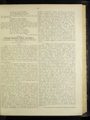 Friedrich Eberhard Freiherr von Rochow : ein Gedenkblatt zur hundersten Wiederkehr seines Todestages (16.5.1905) ; (Schluß)