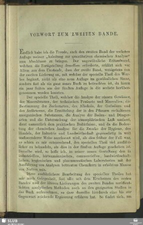 Vorwort zum zweiten Bande
