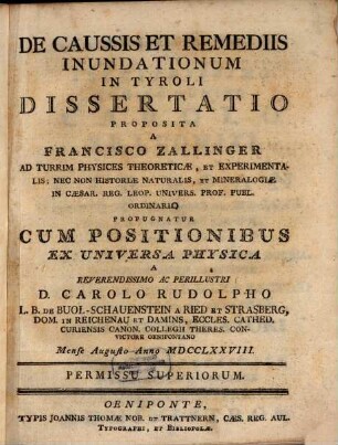 De causis et remediis inundationum in Tyroli