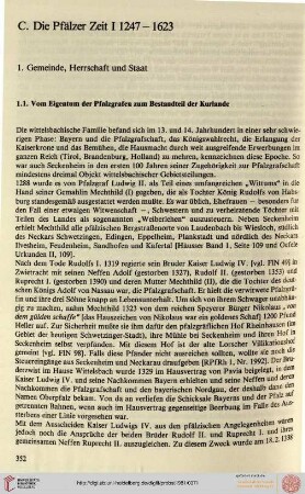 C. Die Pfälzer Zeit I 1247-1623
