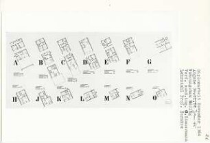 Wohnungsbau, Berlin-Wedding (Diplomarbeit bei Bernhard Hermkes): Grundrisse
