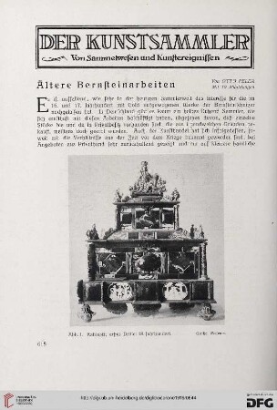 11.1919: Ältere Bersteinarbeiten