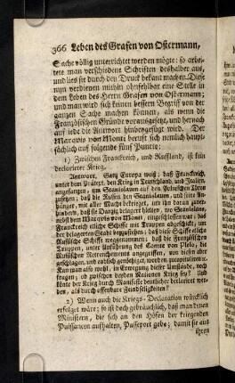 366-374, I) Zwischen Franckreich und Russland ist kein ...