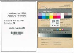 Entnazifizierung Margarete Brune , geb. 12.03.1908 (Geschaeftsinhaberin)
