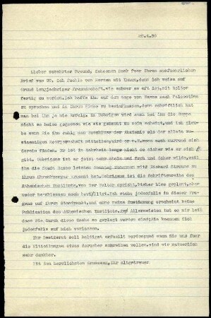 G. Karo an P. Wolters