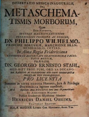 Diss. med. inaug. de metaschematismis morborum