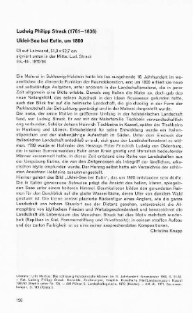 Ludwig Philipp Strack (1761-1836) Uklei-See bei Eutin, um 1800