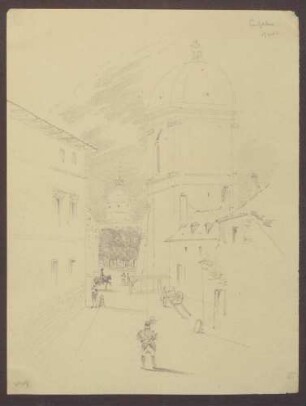 Ansichtsskizze vom Karlsruher Schloss