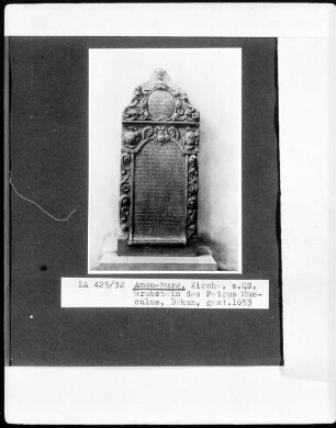 Grabmal von Petrus Musculus, Dekan, +1653