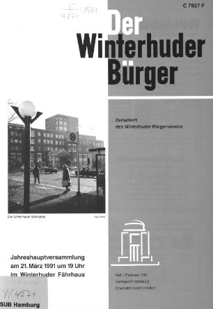 Heft I / Februar 1991 : Zeitschrift des Winterhuder Bürgervereins