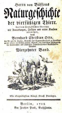 Naturgeschichte der vierfüßigen Thiere. Bd 14