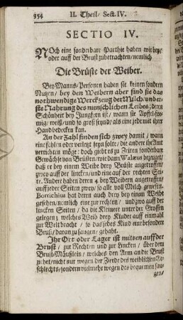 Sectio IV. [Die Brüste der Weiber]