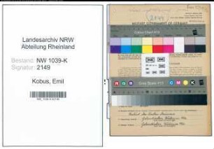 Entnazifizierung Emil Kobus , geb. 17.03.1896 (Wachmann)