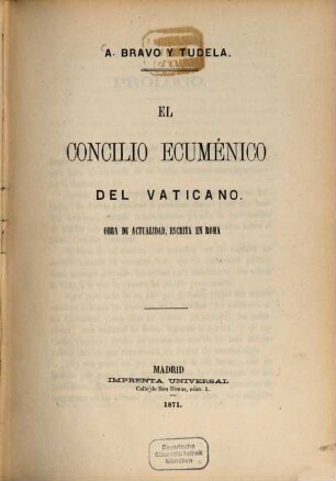 El Concilio ecuménico del Vaticano