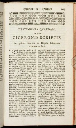 Testimonia Quaedam, ex Ipsius Ciceronis Scriptis,[...]