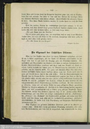 Die Eigenart der sächsischen Stämme