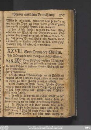 XXVIII. Vom Creutz der Christen.