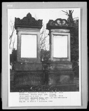 Grabstein von Rosine Haas (geborene Strauß) (gestorben 1893.08.23)