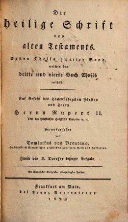 Das dritte und vierte Buch Mosis