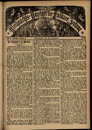 Ausgabe vom Samstag, den 10. Dezember 1887.