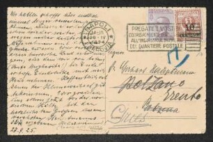 Brief von Hermann Haussmann und Hildegard Haussmann an Gerhart Hauptmann