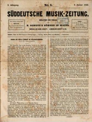 Süddeutsche Musik-Zeitung. 2. 1853