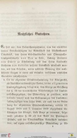 Rechtliches Gutachten