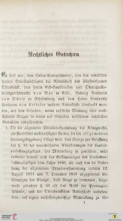 Rechtliches Gutachten