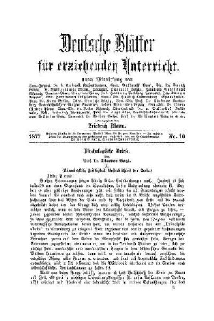 Psychologische Briefe : (Fortsetzung)