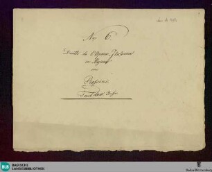 L' Italiana in Algeri. Excerpts - Don Mus.Ms. 1692 : V (2), orch