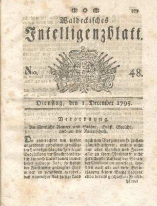 No. 48, Dienstag, den 1. December 1795