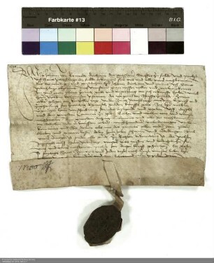 Johann von Romrod, Dechant von Fulda und Propst von Petersberg, genehmigt den Kauf von zwei Äckern am Künzeller Weg durch Dechant Johann und den Konvent von Petersberg von Wilkin Küchenmeister, Pförtner des Stiftes Fulda