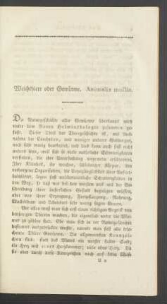 [I. Abtheilung. Das Thierreich.] Weichteile oder Gewürme. Animalia mollia.