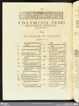 Disputatio Vigesimaseptima, De Mandato Et Societate