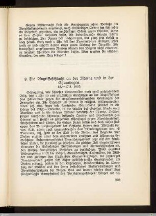 9. Die Angriffsschlacht an der Marne und in der Champagne