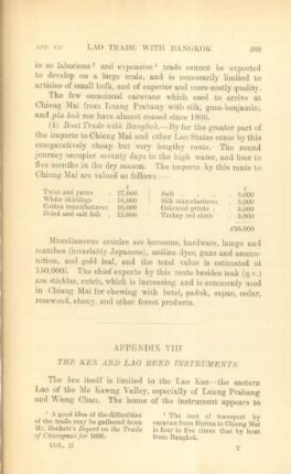 Appendix VIII. The Ken and Lao reed instruments