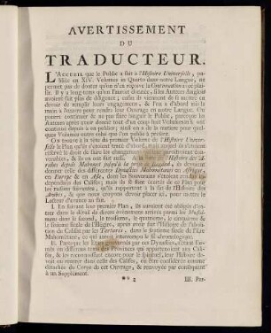 Avertissement du Traducteur.