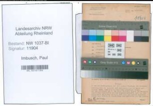 Entnazifizierung Paul Imbusch , geb. 22.08.1903 (Inspektor)
