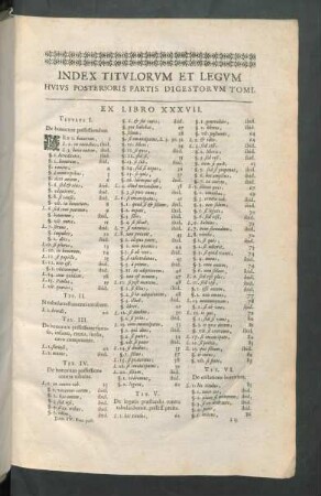 Index Titulorum et Legum