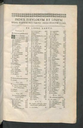 Index Titulorum et Legum