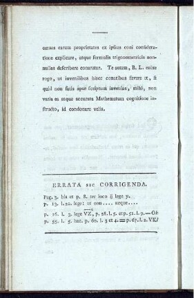 Errata sic Corrigenda.