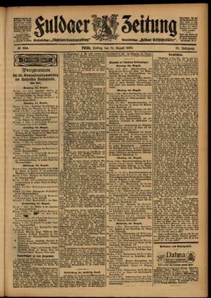 Dritte Ausgabe vom Freitag, den 14. August 1903.