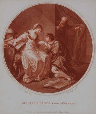 Abelard und Eloise von Fulbert entdeckt