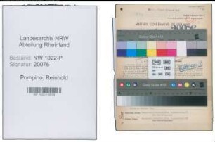 Entnazifizierung Reinhold Pompino , geb. 20.06.1902 (Kaufmaennischer Angestellter)