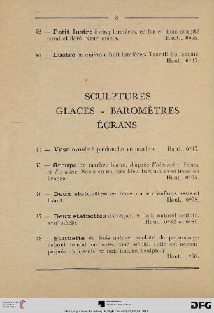 Sculptures glaces – Baromètres écrans (Nr. 44-65)